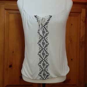 Embroidered tank